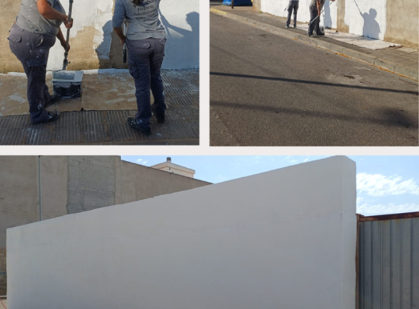 FOTO PINTURA MURO DEPÓSITO VEHÍCULOS