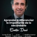 EMILIO DURÓ, PROTAGONIZARÁ LA NUEVA CONFERENCIA DEL CICLO ÁGORA NULES