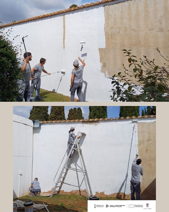 FOTO PINTURA PARED INTERIOR CEMENTERIO