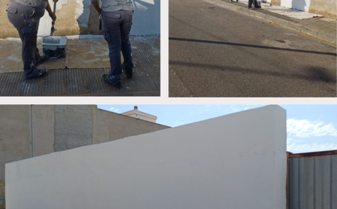 FOTO PINTURA MURO DEPÓSITO VEHÍCULOS