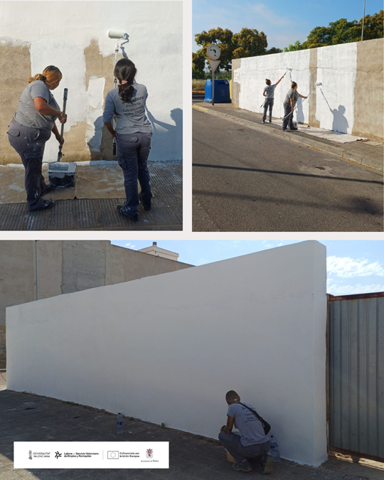 FOTO PINTURA MURO DEPÓSITO VEHÍCULOS