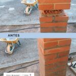 LOS ALUMNOS DE OBRA REFUERZAN LOS PILARES EN LA ZONA DE NICHOS CON LA SUSTITUCIÓN DE LOS LADRILLOS DETERIORADOS
